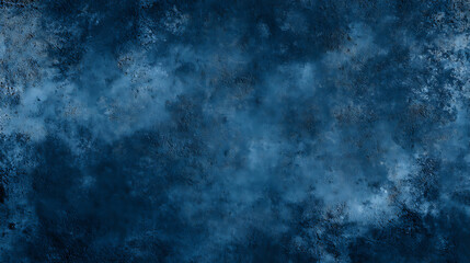 Fototapete - Abstract dark blue grunge wall concrete texture, seamless blue grunge concrete wall background
