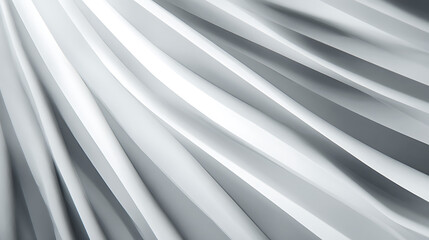 Poster - Abstract white and gray color modern design stripes