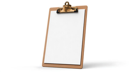Poster - Blank paper clipboard on isolated