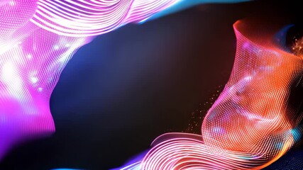 Poster - Colorful Abstract Swirls of Light and Motion in Dark Background