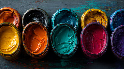 Aufkleber - Colorful paint as illustration