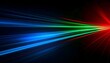 © fara - Abstract vibrant RGB laser light beams radiating from a central point against a black background.  Perfect for futuristic, technology, or energy-themed designs.