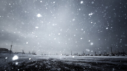 Poster - The sky filled with countless snow falling