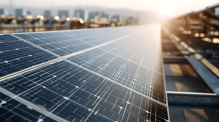 Aufkleber - Solar panel on factory or house roof top, photovoltaic power supply systems, solar power plant, the source of ecological renewable energy, environment, power, technology