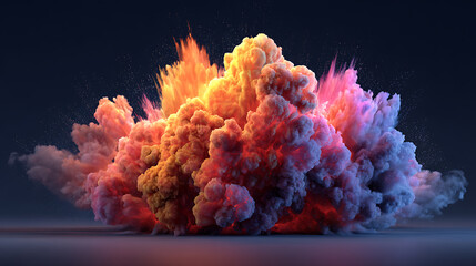 Aufkleber - Realistic and colorful explosion effect isolated