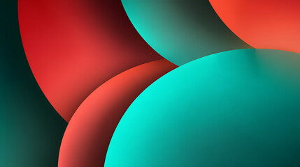 Aufkleber - Red and cyan abstract background, colorful red, teal colors, design wallpaper, graphic digital pattern with modern shapes, 4k high end backdrop, simple, clean design for web banner or website