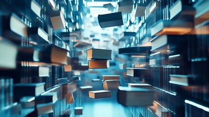 Poster - Abstract Library: Floating Books in a Futuristic Learning Environment