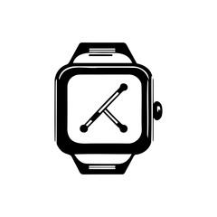 Poster - Stylized Wristwatch Representation with a Minimalist Aesthetic Detailing Time