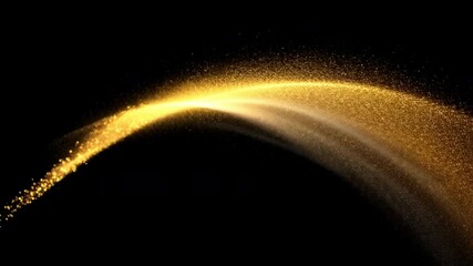 Poster - stunning golden glitter and shimmering particles create mesmerizing arc of elegance and celebration,