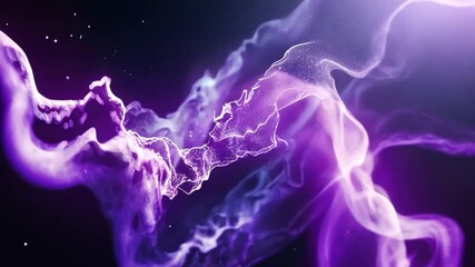 Poster - mesmerizing abstract flow of ethereal purple smoke cosmic movement of light and depth in enigmatic a