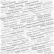 © Danawan Purbanggoro - Seamless text background featuring the phrase Happy Autumn repeated in a simple monochrome style.