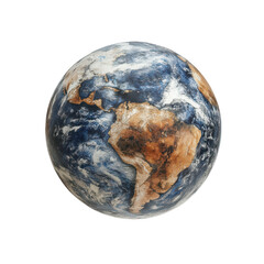 stunning detailed earth globe image showing continents and oceans 3d map on transparent background