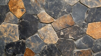 Poster - Close-up view of a textured stone wall.