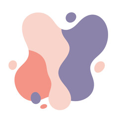Poster - Abstract organic shapes vector in soft purple peach and coral colors modern design elements for creative projects and backgrounds