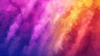 Poster - Vibrant cosmic nebulae with subtle light-speckles.