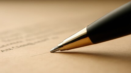 Poster - Writing tools with a pen and paper symbolizing the art of crafting automated pitch scripts for investors