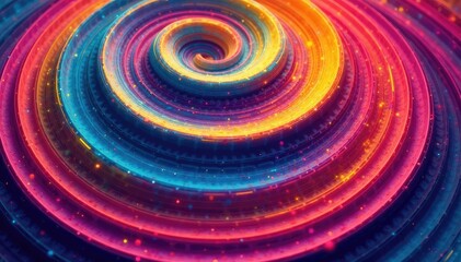 Wall Mural - abstract concentric circles ripple pattern, vibrant color gradient perfect for design, background, t