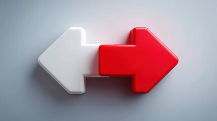 Poster - Red and white arrow signifying market drift and passive directional changes in a real-world trading environment