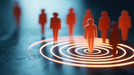 Poster - Person standing confidently in front of a symbolizing focus on microtrend insights and early movement recognition
