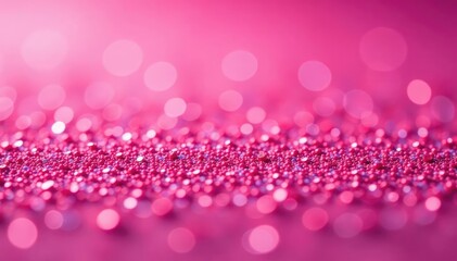 Wall Mural - close-up of pink glitter, sparkling texture shimmering, glamorous background , diffusion, magenta, p