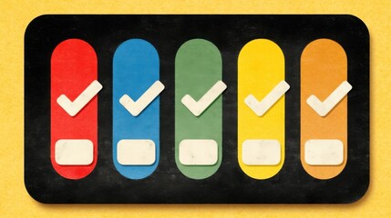 Poster - clock with yellow background representing monthly performance card and clean earnings indicators in 