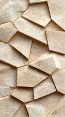 Poster - Ivory Textured Geometric Background with Soft Shadows