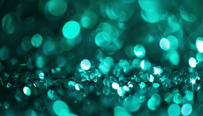 Teal bokeh lights, abstract