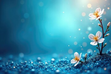 Canvas Print - Serene blue background, perfect for presentations or website banners , corporate, azure, vibrant