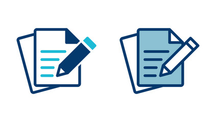 Poster - Note icon vector isolated on white background. Taking note icon vector. Edit line icon. Document write. Content writing