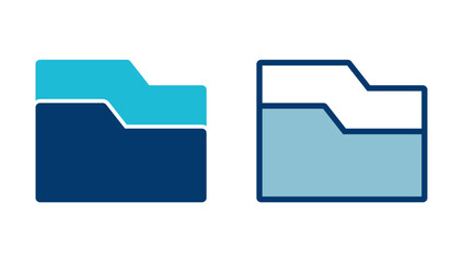 Poster - Folder Icon vector isolated on white background. Folder and documents Icon. icon archive