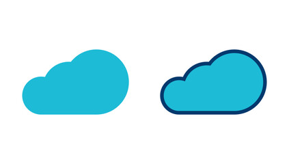 Poster - Cloud icon vector isolated on white background. cloud computing icon