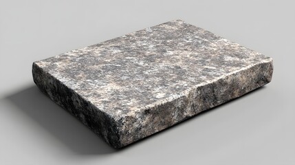 Poster - Rectangular paving stone, showcasing a mottled gray surface.