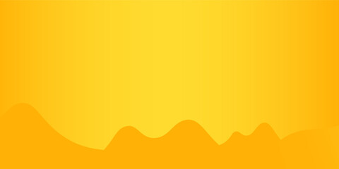 Poster - yellow background abstract with mountain  Gradients in empty room studio, Yellow empty room studio gradient used for background, yellow background studio with shine smooth use for product shooting...