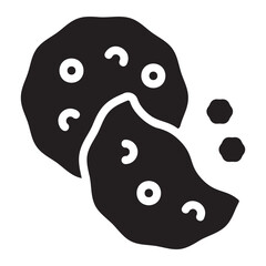 Wall Mural - cookie solid icon