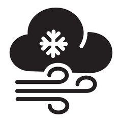 Wall Mural - wind solid icon