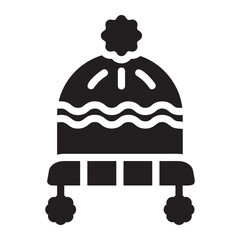 Wall Mural - winter hat solid icon
