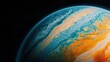 © SOEM - A colorful planet in space with swirling clouds and atmosphere