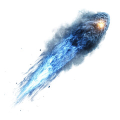 Poster - Celestial ice comet hurtling through the emptiness, a dramatic spectacle of frozen speed
