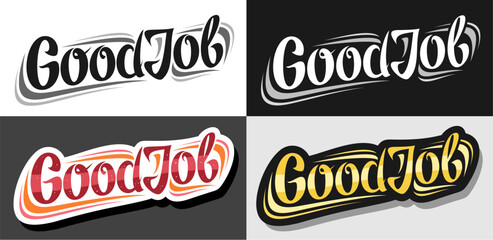 Wall Mural - Vector Good Job Words