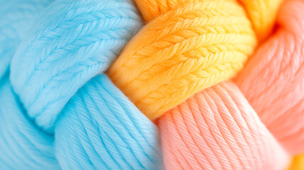 Poster - Close-up Pastel Knit Textile Pattern