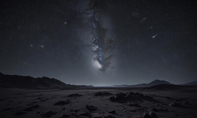 Wall Mural - starry night, endless black expanse, cosmic dust, deep space, galaxy