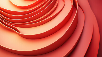 Poster - Contemporary 3D background showing realistic coral s curving in a side view to create a mesmerizing visual in 4K resolution, smooth and visually compelling.