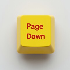 Poster - Isolated yellow page down key on a white background for functionality