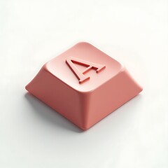 Poster - Minimalist Letter A Keyboard Keycap on White Background for Design