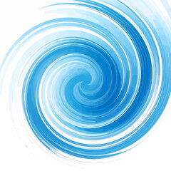 Poster - Abstract blue swirl design featuring dynamic motion and fluid shapes on a white background evoking energy and freshness