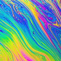 Poster - Abstract colorful background with vibrant swirling patterns and iridescent textures creating a mesmerizing visual effect for modern design projects