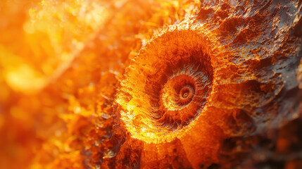 Poster - a realistic 4k side angle view reveals a mesmerizing 3d rende of nature's spiral patterns on a textu