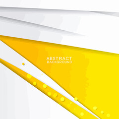 Poster - Modern abstract background with dynamic yellow shapes and subtle white layers design for presentation