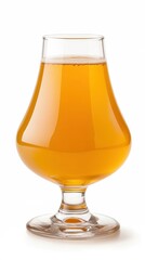 Aufkleber - Glass of Golden Beer Tulip Style on White Background Studio Shot Refreshment Beverage Alcohol