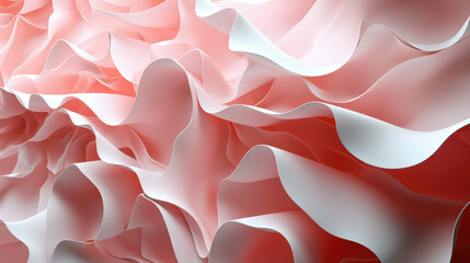 Poster - Soft organic shapes create a stunning 3D background in realistic 4K resolution, viewed from a unique side angle showcasing their elegant curves and forms.